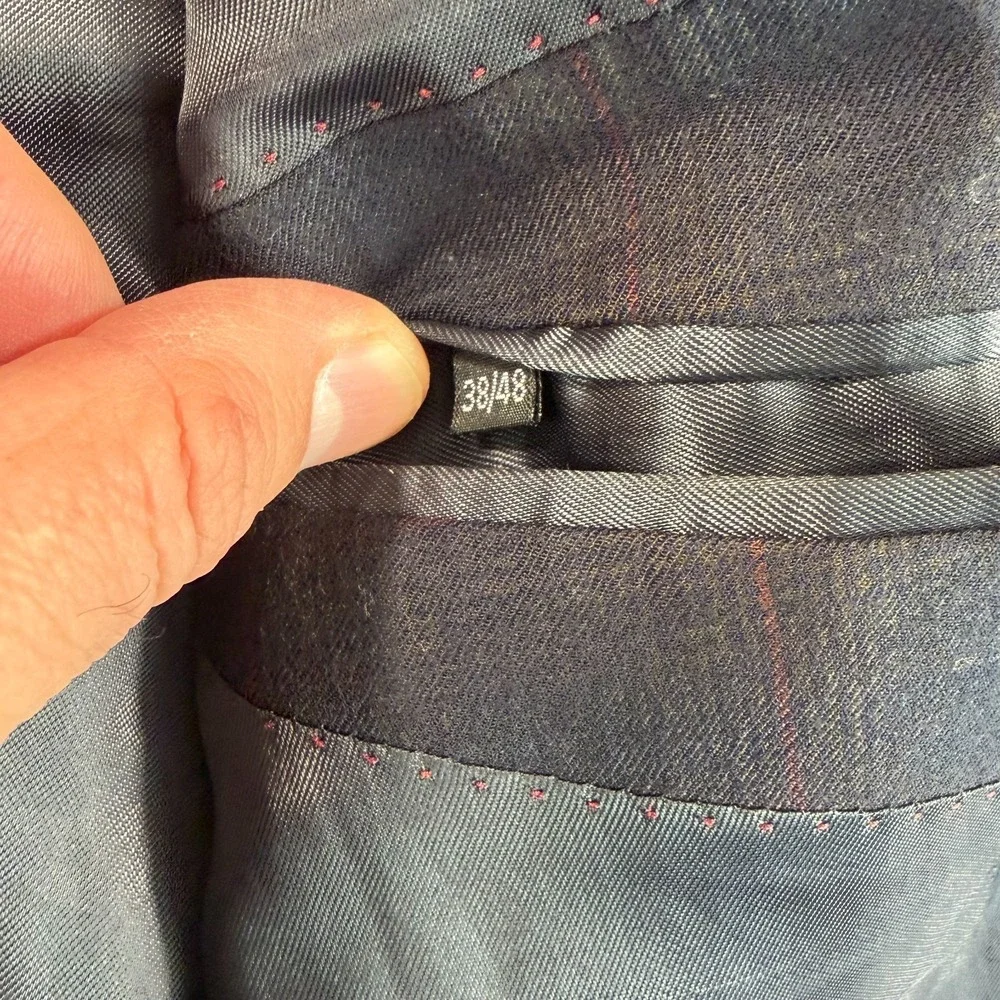 Paul Smith Sports Coat Blazer Jacket 38 Navy Multi Plaid Wool Designer $1295‎